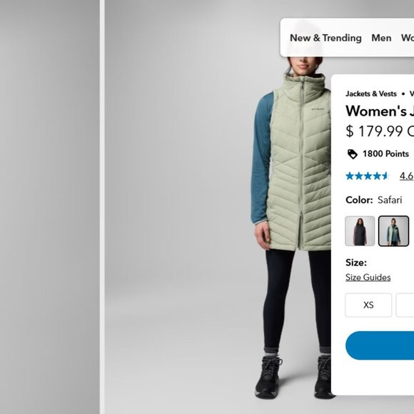 New with Tags - Columbia Women's Joy Peak II Long Vest - Size Medium - Picture 9 of 9